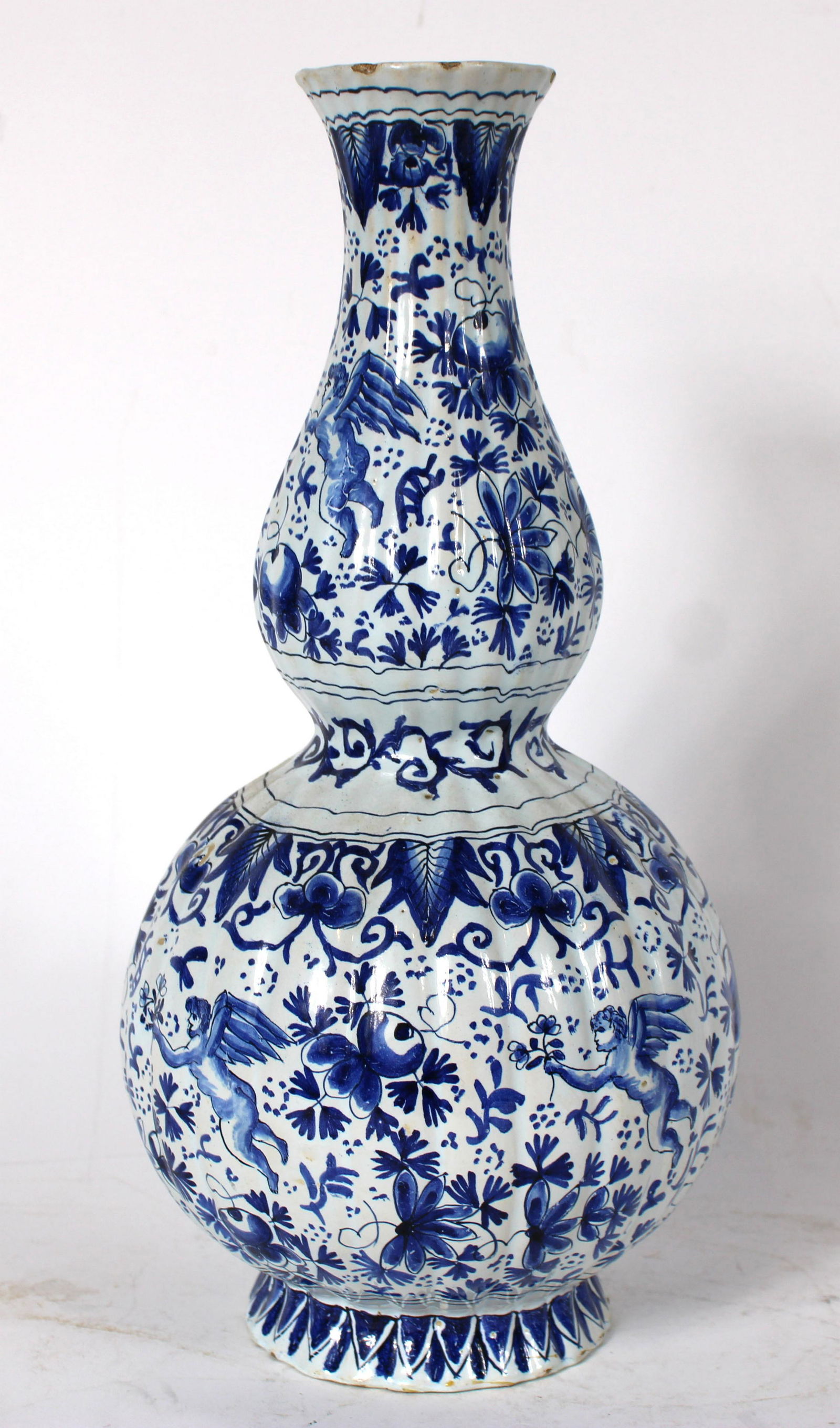 Tin-Glazed Earthenware Delft Double Gourd Vase (1 of 12)