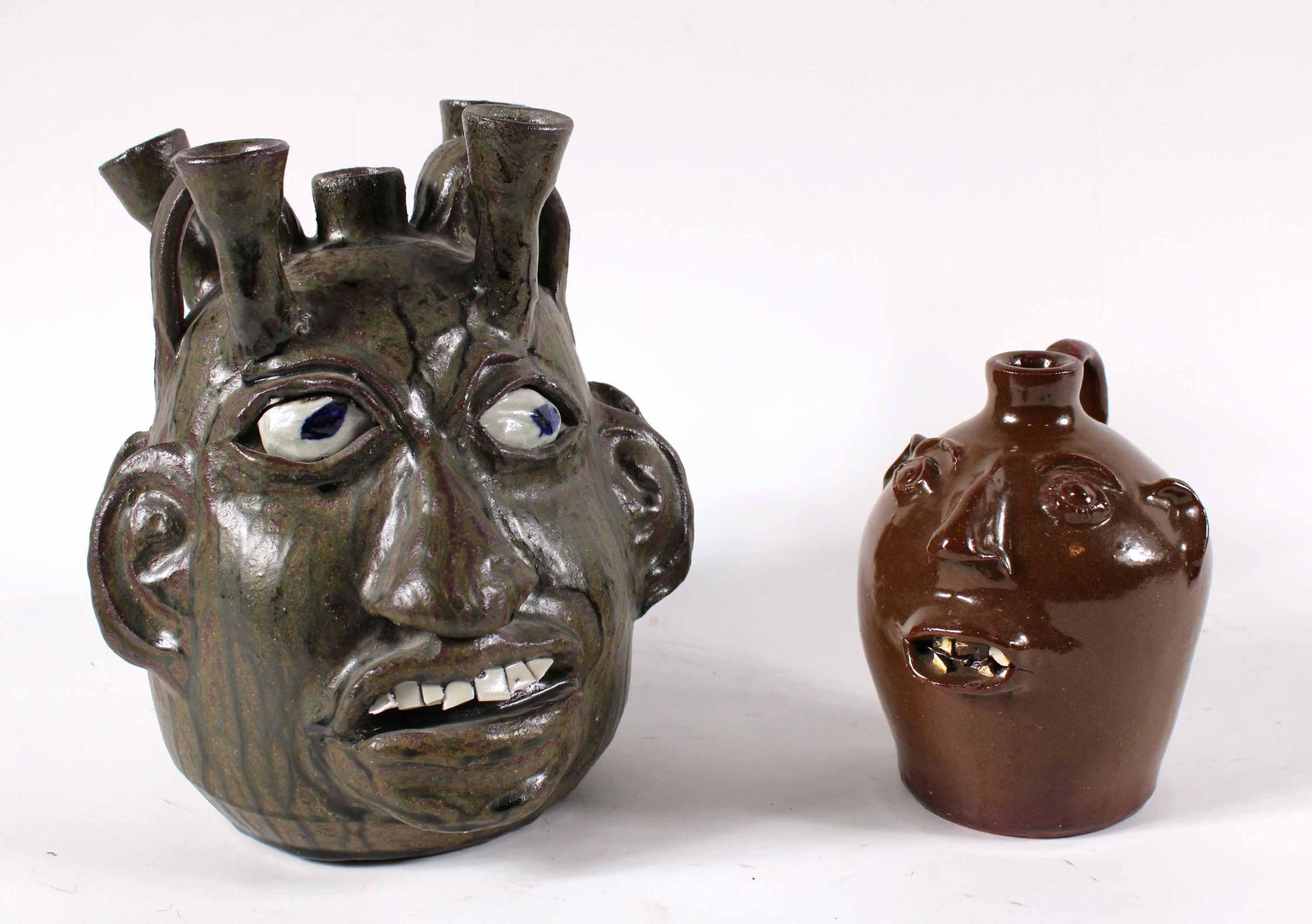 Modern Whimsical Chester Howell 1999 Face Jug (1 of 14)