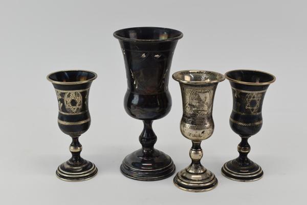 Three Sterling Silver Kiddish Cups (1 of 6)