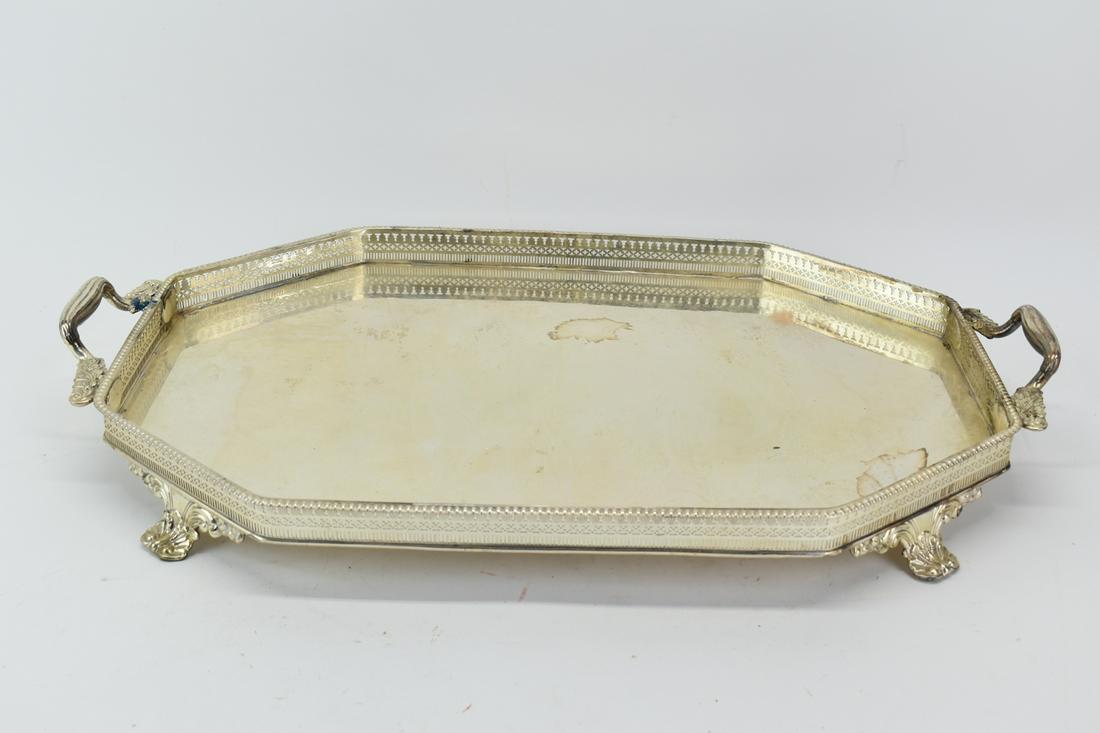 Large Silver Plated Handled Serving Platter (1 of 7)