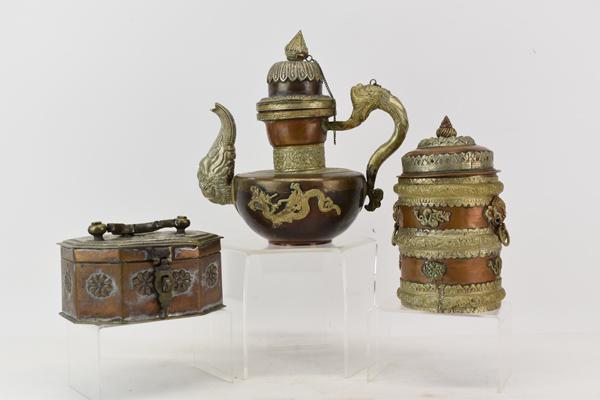 Antique Tibetan Ceremonial Aftaba Dragon Ewer (1 of 13)