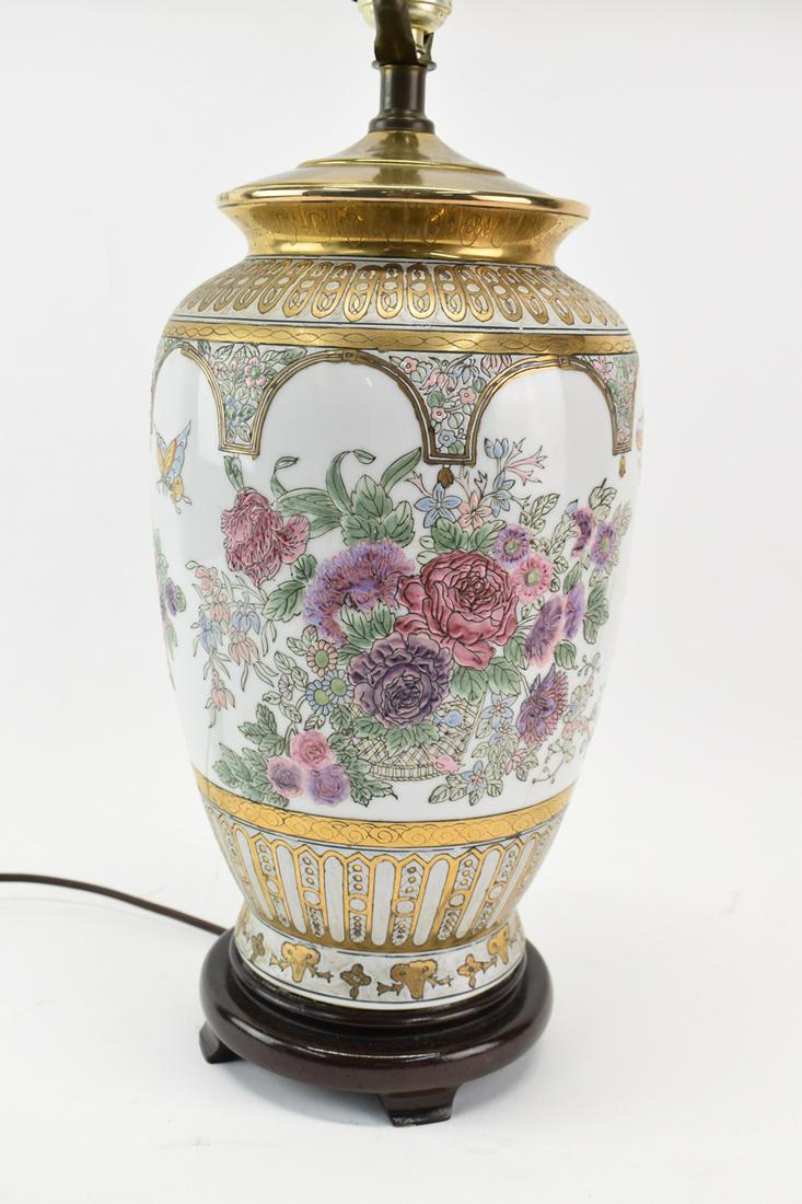 Asian Porcelain Urn Mounted as Table Lamp (1 of 5)