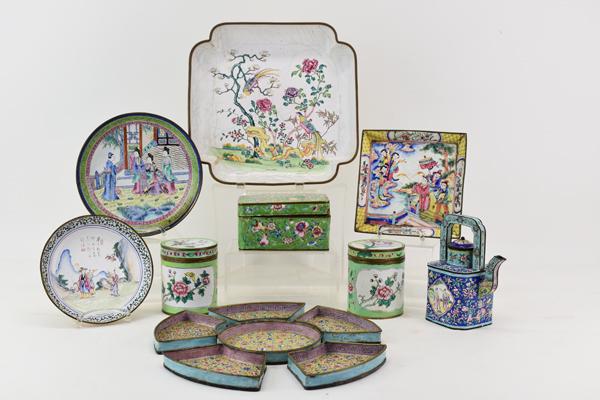 Vintage Asian Cloisonne Table Articles (1 of 13)