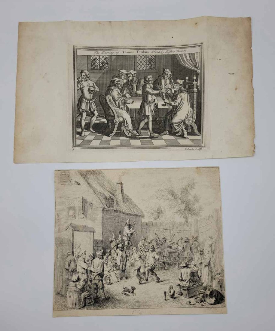 Two Old Master Etchings, The Burning of T Tomkins (1 of 12)