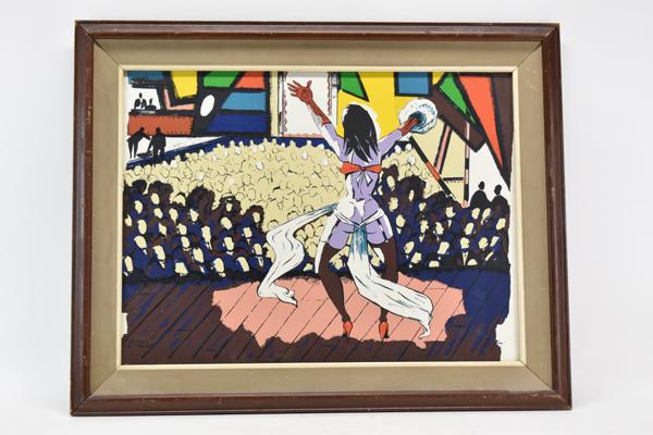 Burlesque Dancer Lithograph by James Carlin (1 of 6)