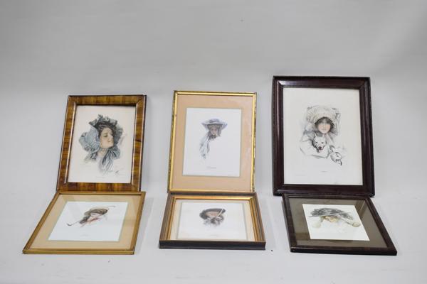 Group of Six Assorted Harrison Fisher Art Prints (1 of 7)