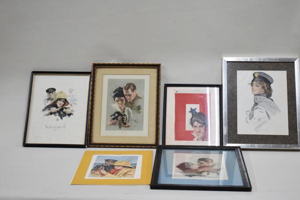 Group of Six Assorted Harrison Fisher Art Prints (1 of 7)