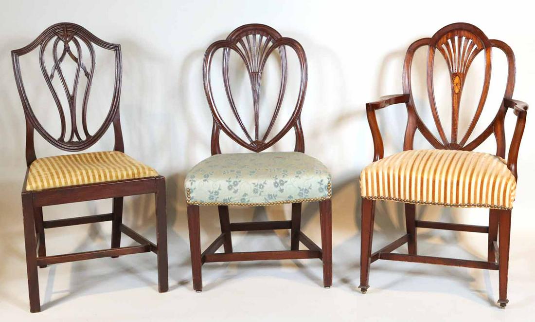 Three Assorted Federal Mahogany Chairs (1 of 9)
