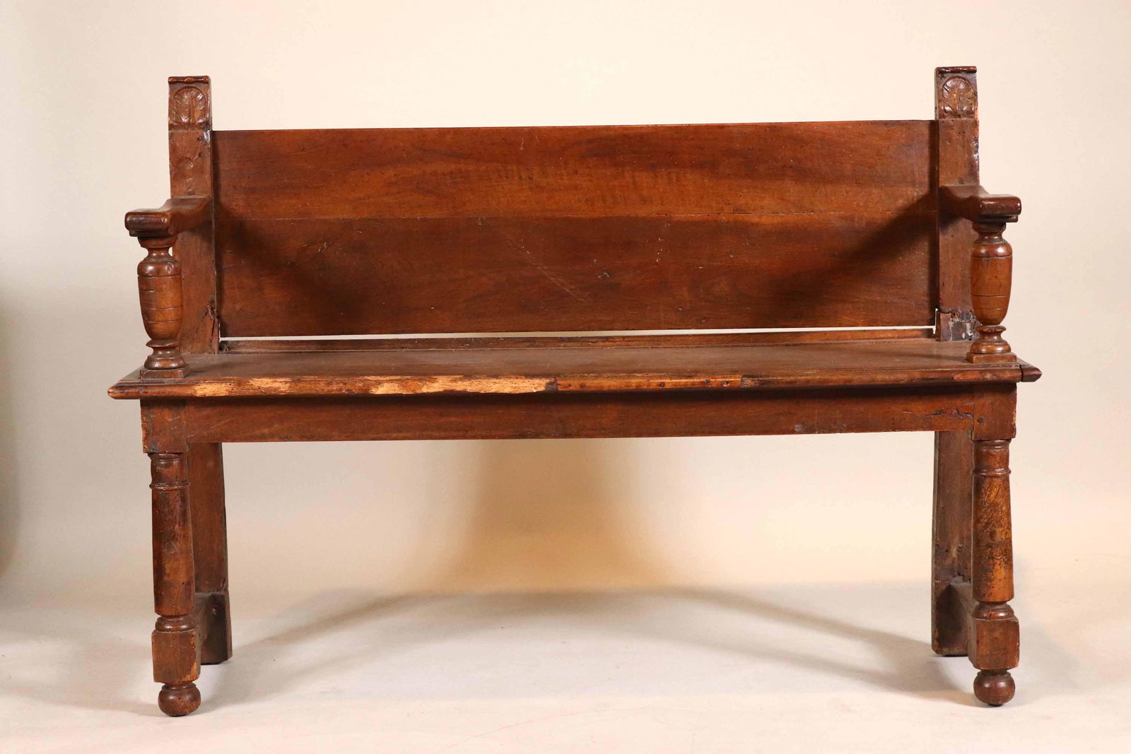 Jacobean Style Carved Walnut Settee (1 of 13)