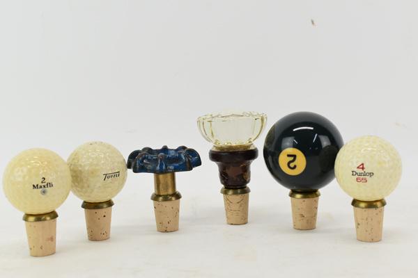 Collection of Golf Ball and Other Bottle Stoppers (1 of 3)