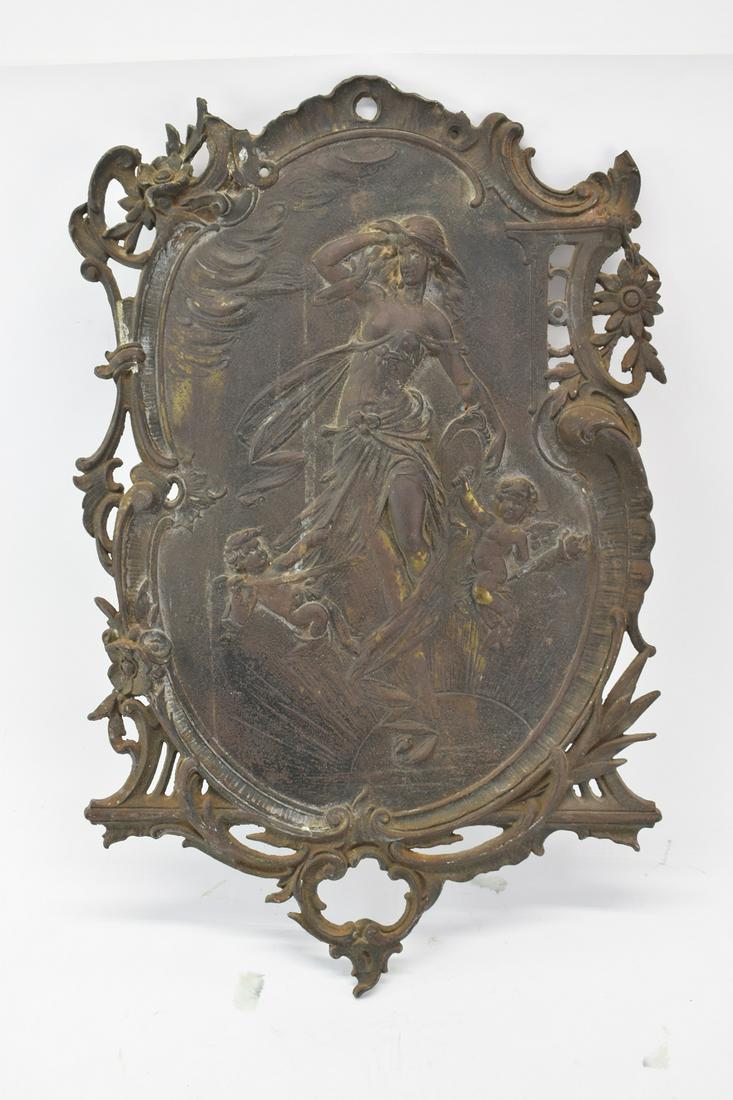 Victorian Fireplace Cast Iron Plaque (1 of 6)