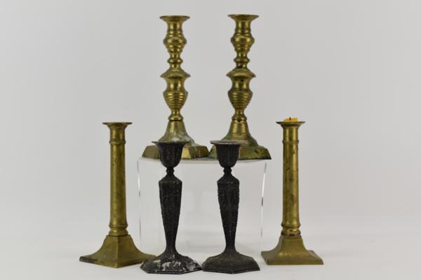 Three Assorted Pairs of Candlesticks (1 of 10)