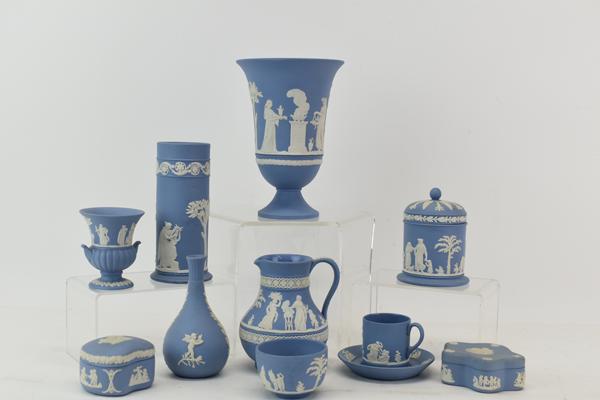 Group of Assorted Wedgwood Blue Jasperware (1 of 10)