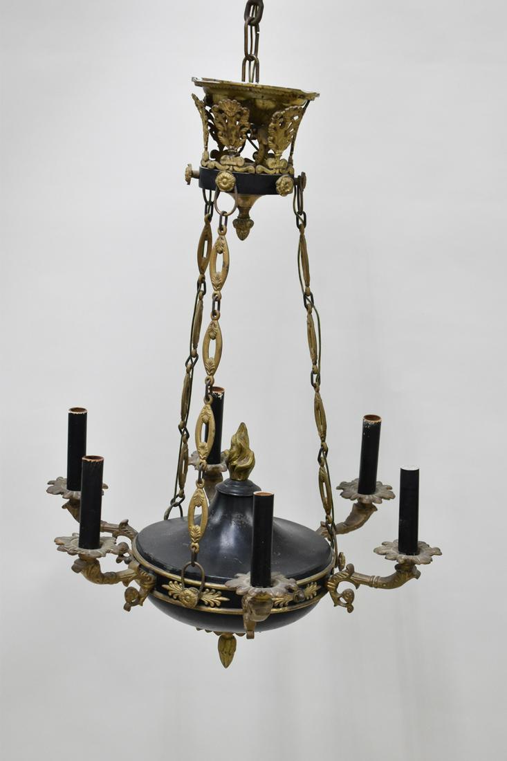 Neoclassical Style Six Light Hanging Chandelier (1 of 5)