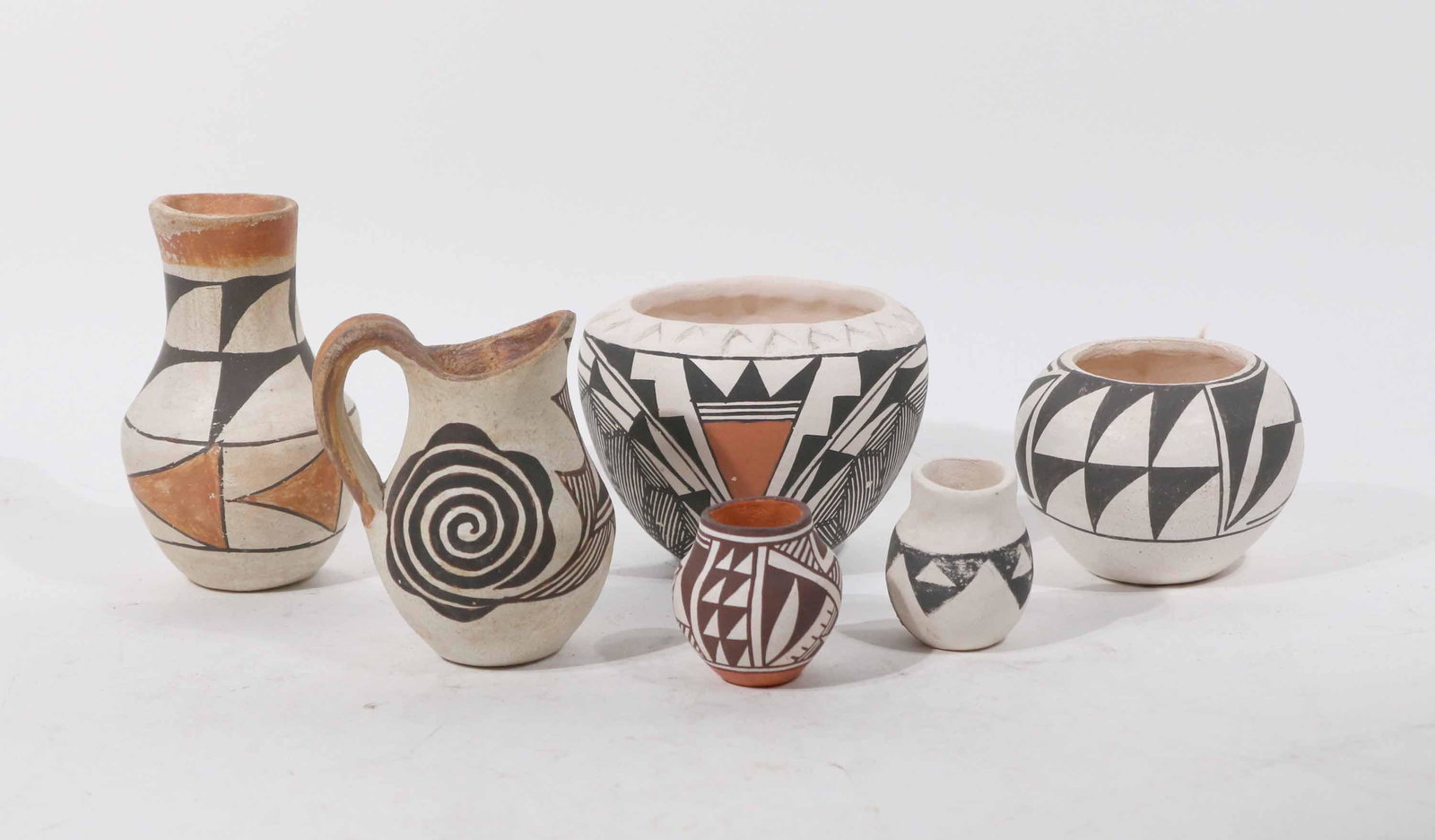 Six Small Acoma, NM, Pottery Vessels (1 of 6)