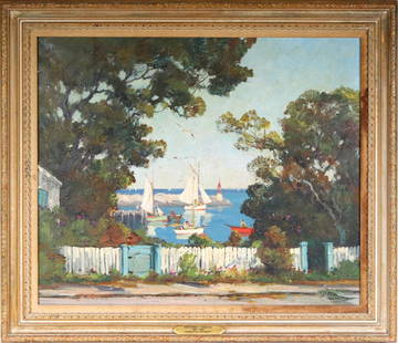 Anthony Thieme, "Summertime, Rockport": (1888-1955) oil on canvas, signed l.r.Overall: 31"h x 37"wSight: 24-1/2"h x 29-1/2"wProvenance: Grand Central Art Galleries, New York, NY; New Orleans Auction Sale #0605, Lot 1244 (Sold