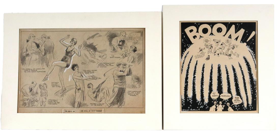 Willard Mullin, Pen & Ink, Boom!: That N.L. Race (1 of 13)