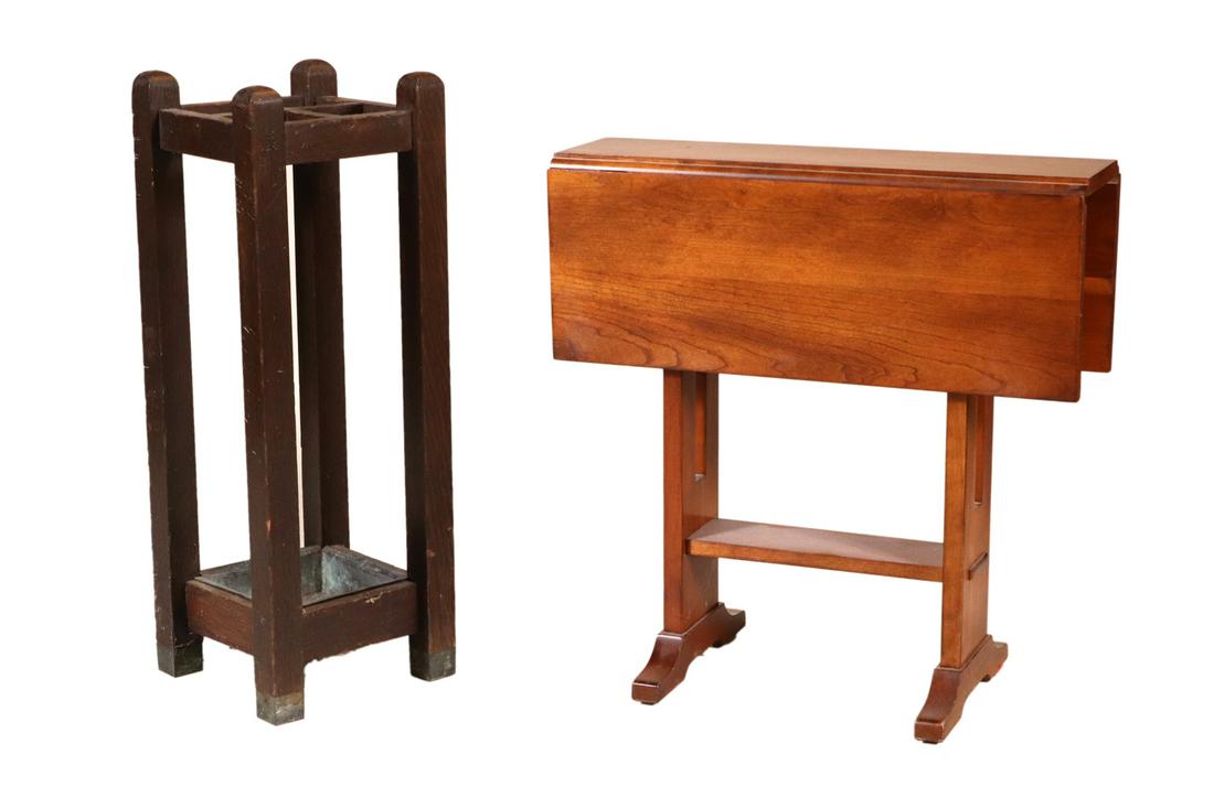 Stickley Diminutive Cherrywood Drop Leaf Table (1 of 11)