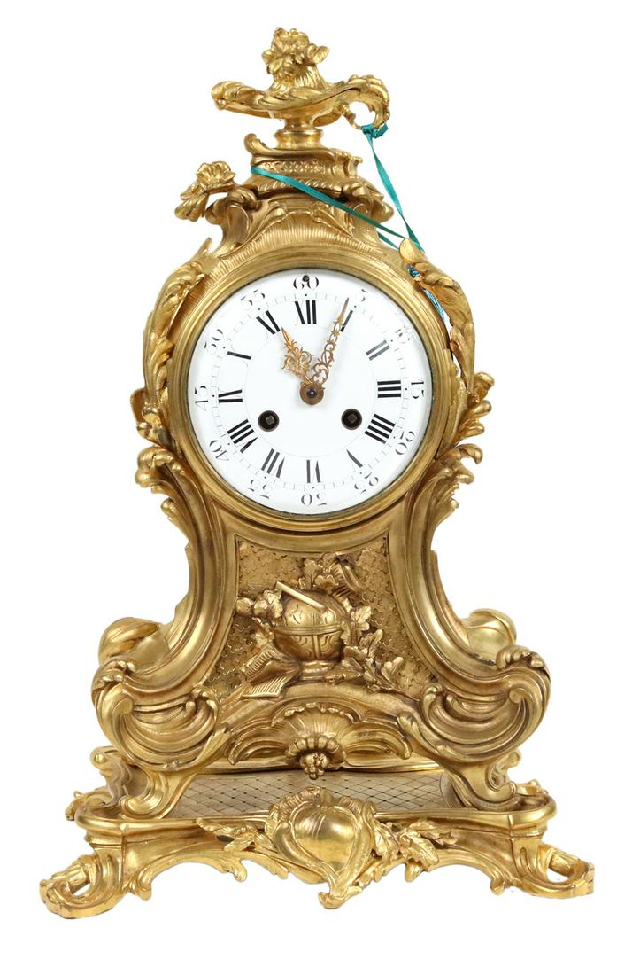 Louis XV Style Ormolu Mounted Clock (1 of 16)