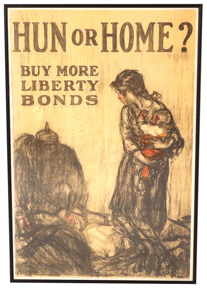 Henry Raleigh, Lithograph, "Hun Or Home?": (American, 1880-1944) ca. 1918, published by Edwards & Deutsch, Chicago29"h x 19"w