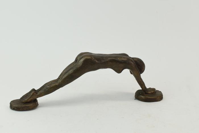 Art Deco Style Nude Bronze Figural Door Handle: Art Deco Style Nude Bronze Figural Door Handle Used condition 11-1/4"h x 1-3/4"w x 3-3/4"d