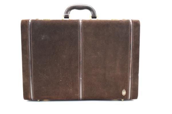 Michael Scott Italian Brown Suede Briefcase: Michael Scott Italian Brown Suede Briefcase Used condition 19"h x 12"w x 4-1/4"d