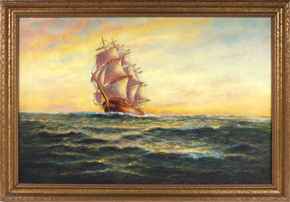 School of Montague Dawson, Oil on Canvas (1 of 7)