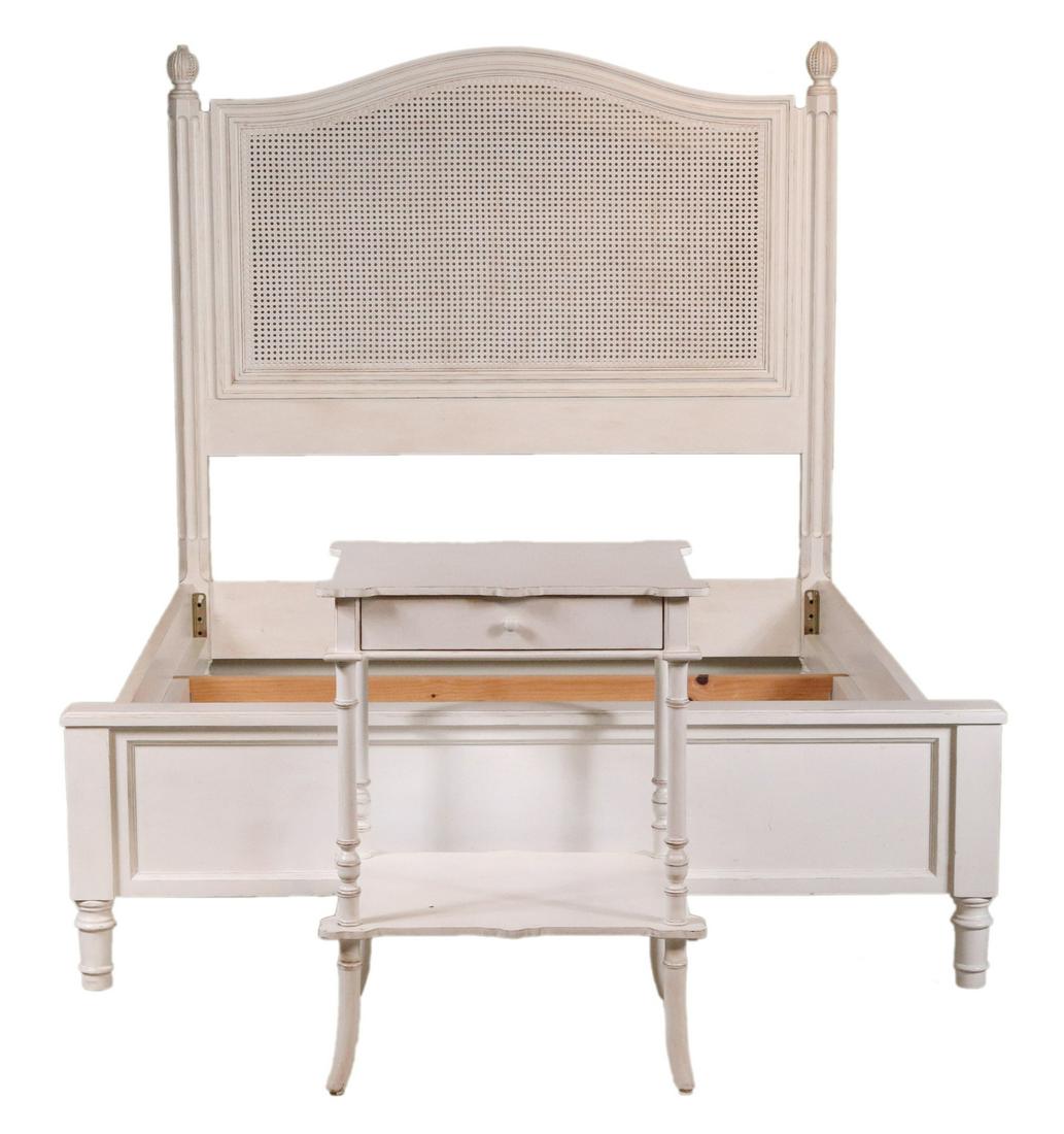 White Painted and Caned Bedstead (1 of 12)