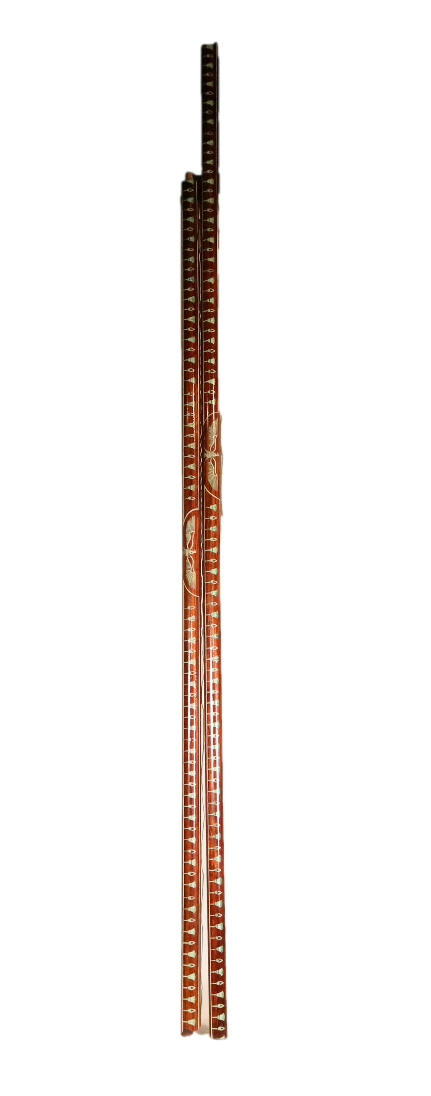 Two Paint Decorated Mahogany Curtain Rods (1 of 10)