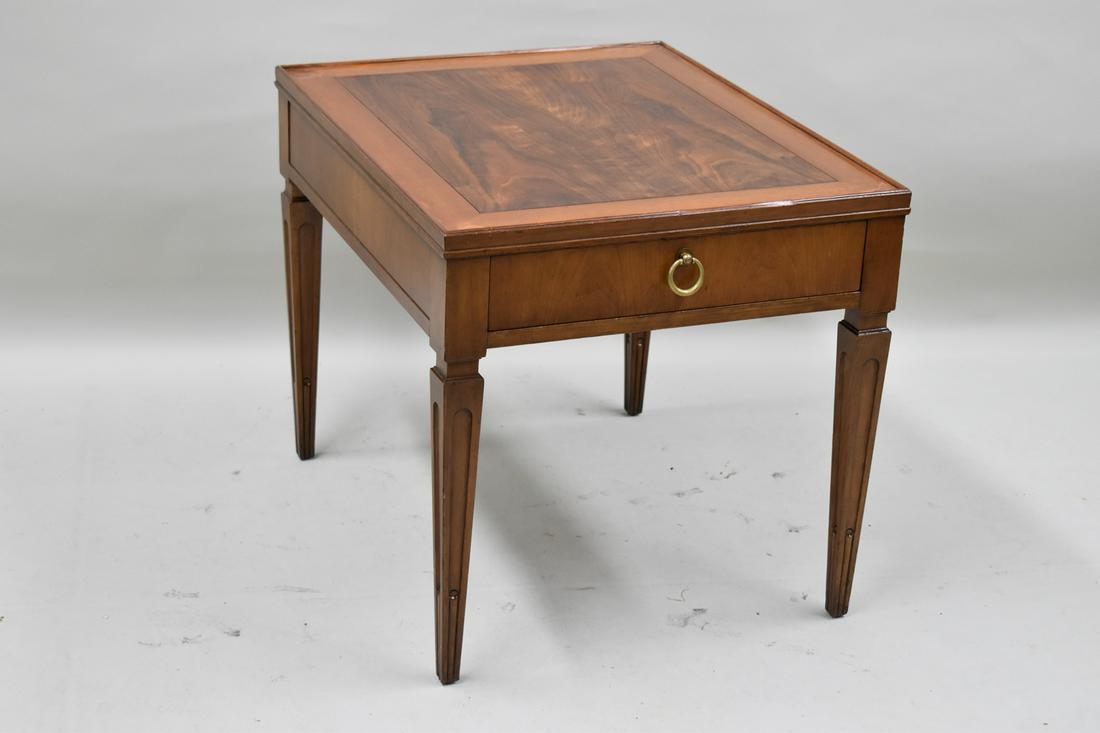 Baker Furniture Company Provincial Side Table: Baker Furniture Company Provincial Side Table with single drawer. Used condition. 22" tall x 27" deep x 22" wide