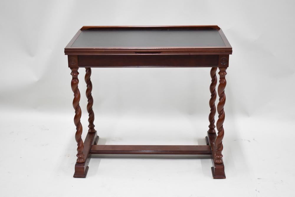 Bombay Company Barley Twist Drafting Table: Bombay Company Barley Twist Adjustable Drafting Table Used condition, wear/worn 32"h x 36"l x 22"d