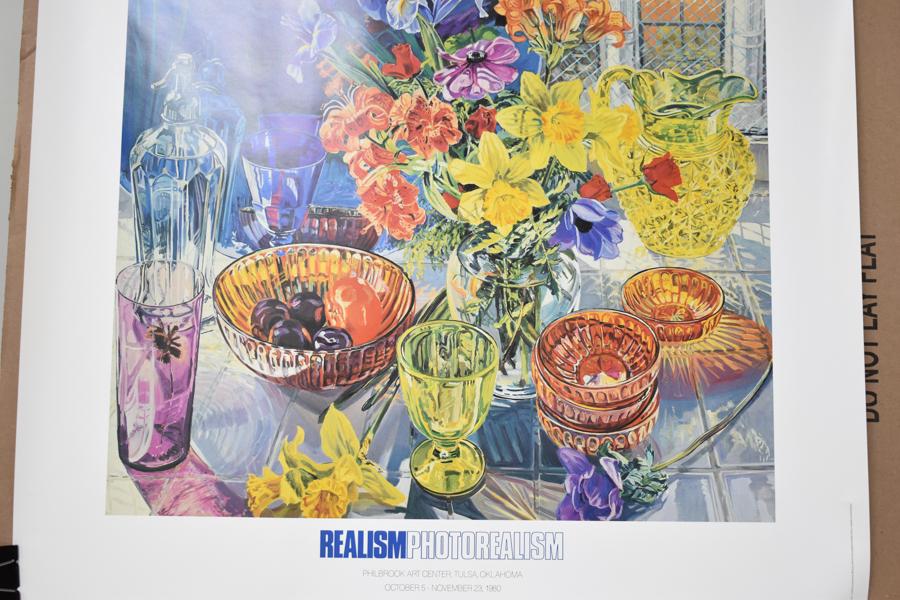 Janet Fish Photo Realism Posters: Janet Fish Photo Realism Posters, 1980. Approx. 50 posters. 25 1/2"h x 28"w Provenance: Property from the Collection of Stephen and Stephanie Alpert