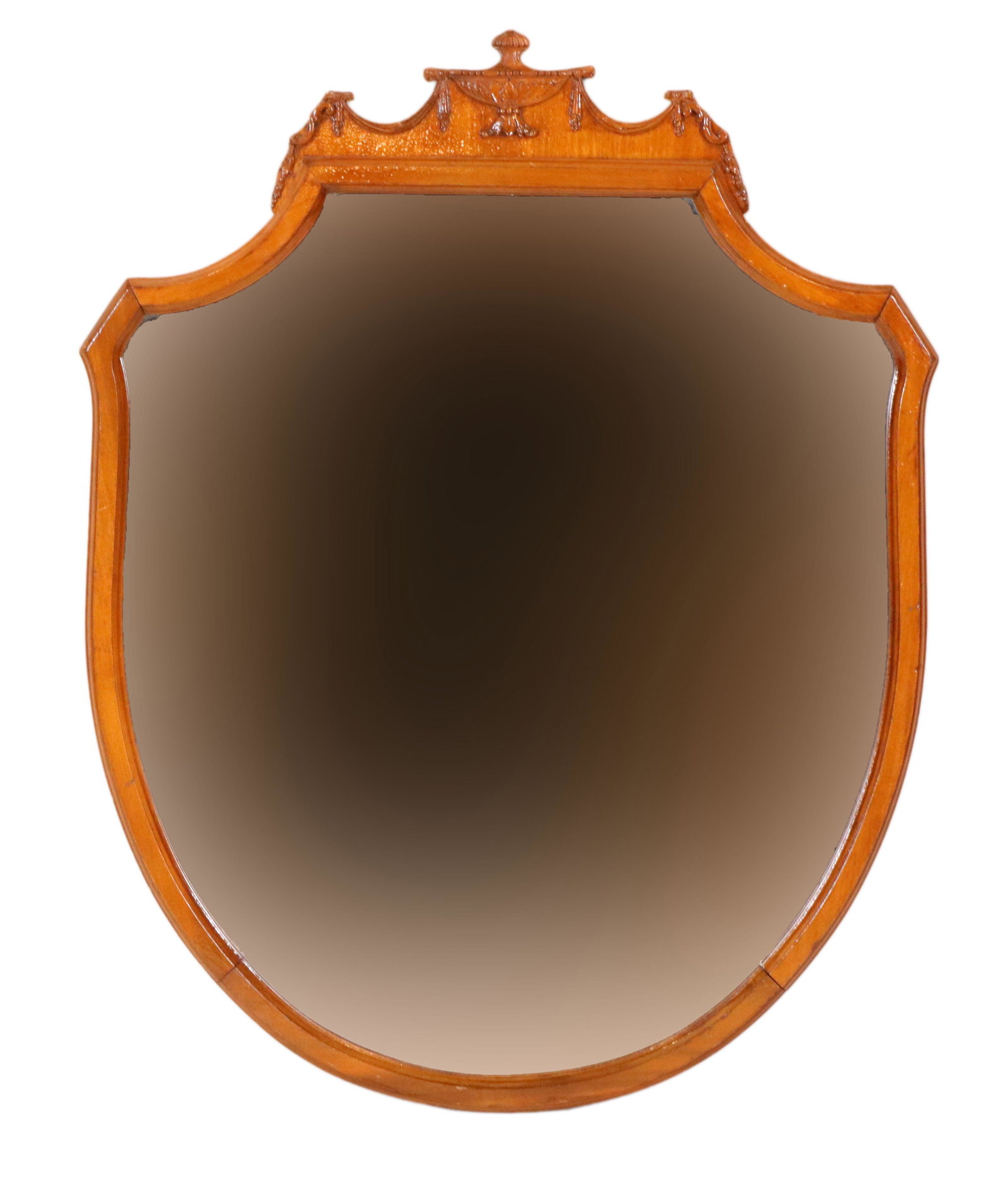 Neoclassical-Style Maple Mirror: Neoclassical-Style Maple Mirror, 20th/21st C. 35-1/2"h x 28"w