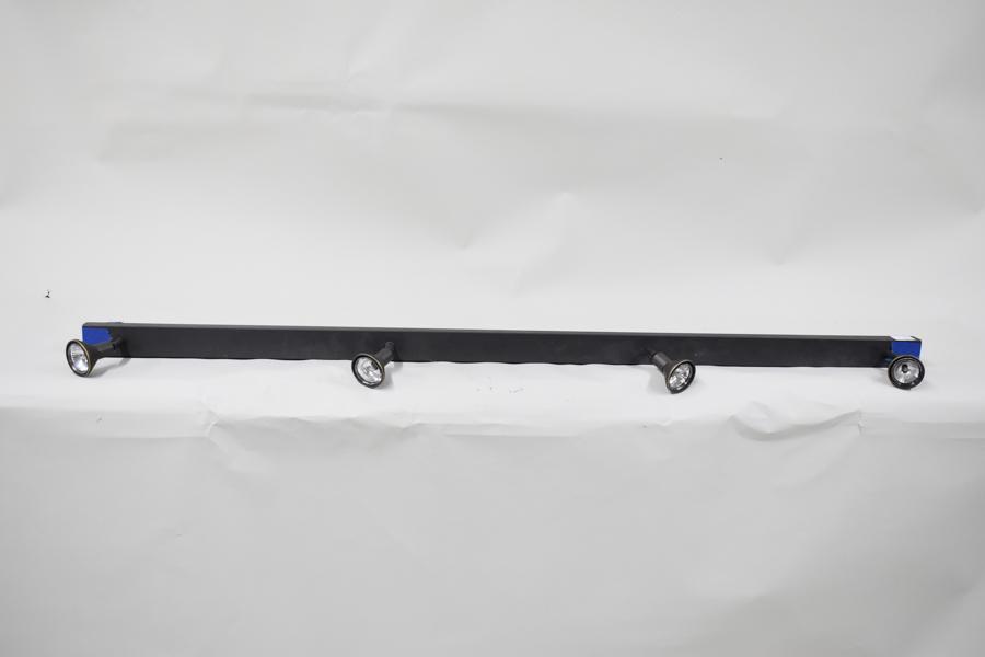 Metal Bar Light Fixture: Metal Bar Light Fixture with four lights. 57"l
