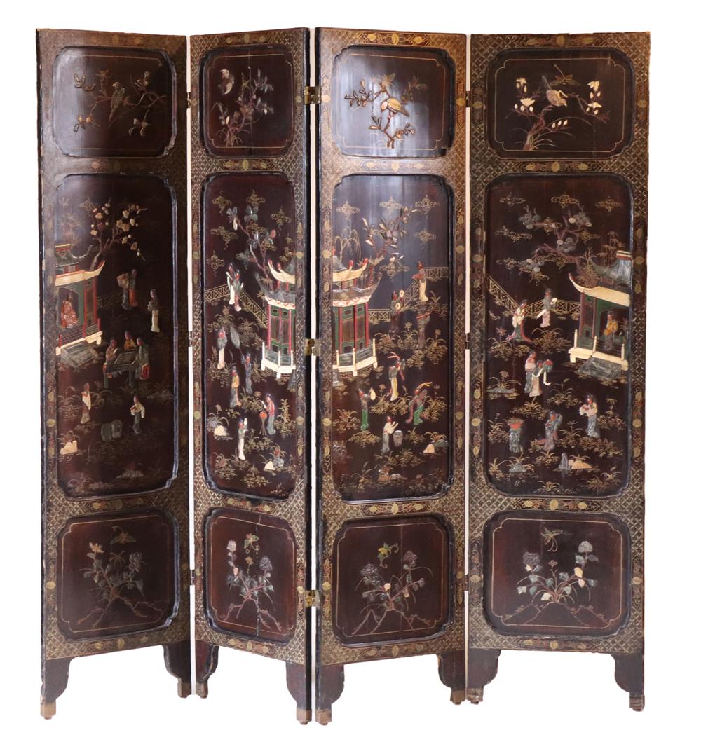 Chinese Black Lacquer and Coromandel Screen (1 of 17)