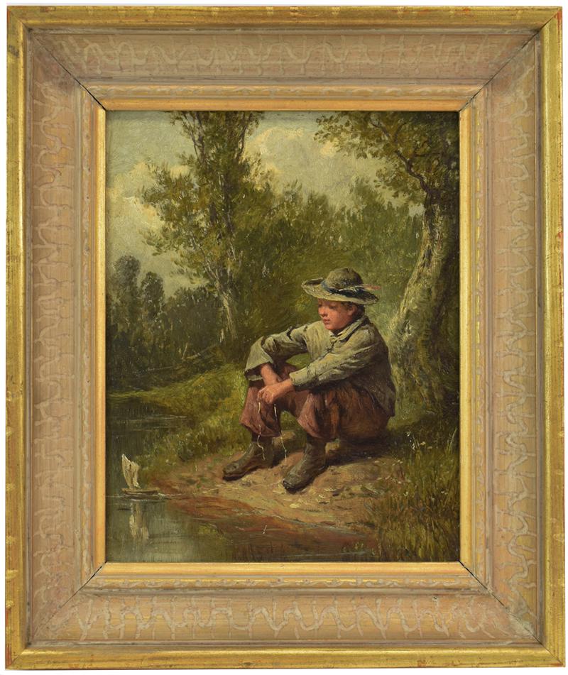 American School, Young Boy with Toy Boat (1 of 8)