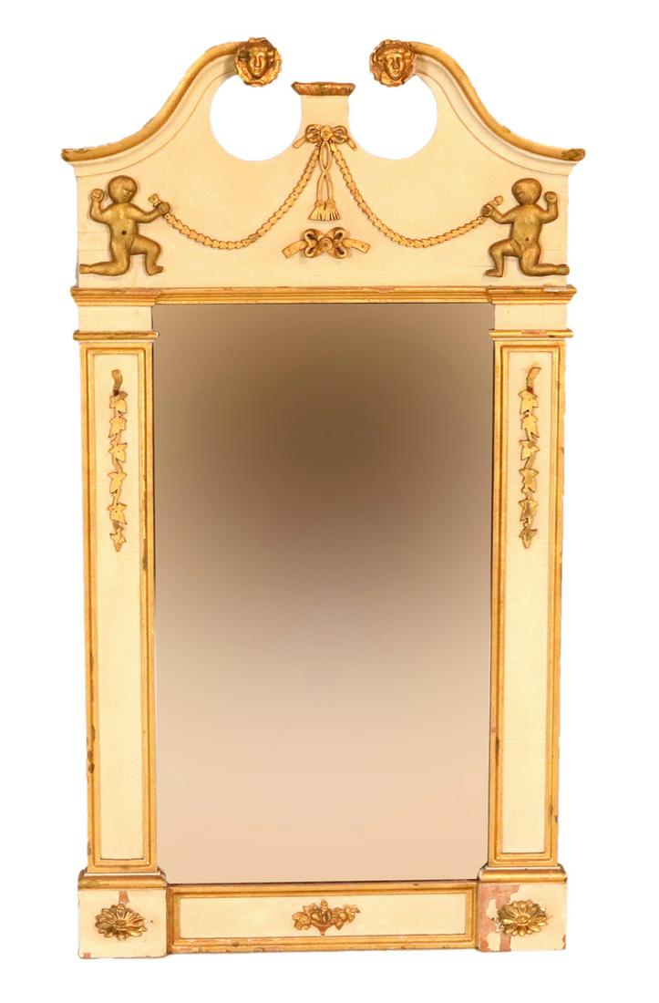 Federal Style White-Painted Parcel-Gilt Mirror (1 of 9)