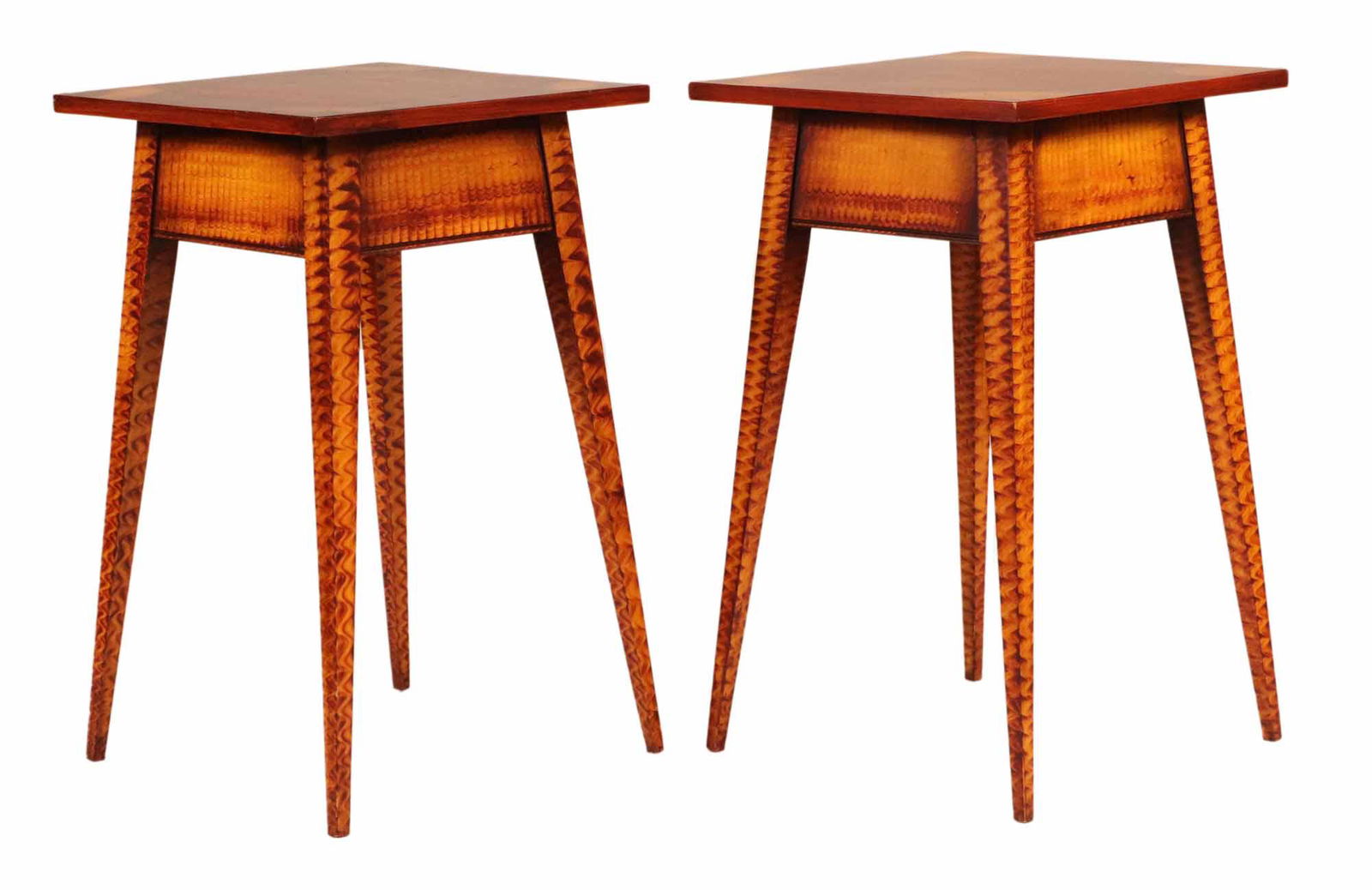 Pair of Contemporary Grain Painted Side Tables (1 of 10)