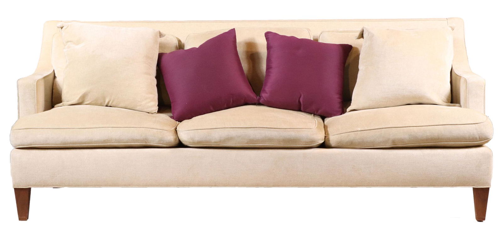 Contemporary Beige Upholstered Sofa (1 of 8)
