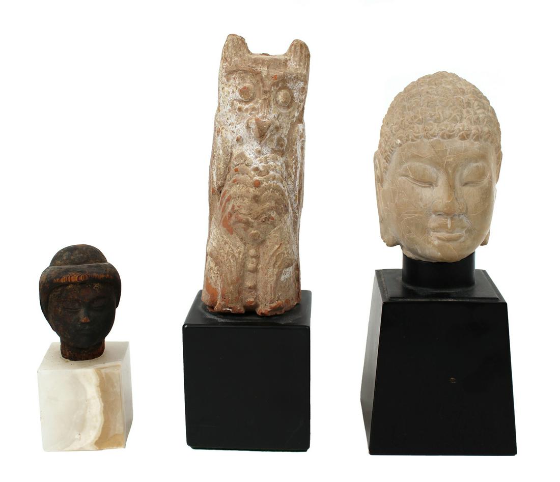 Chinese Carved Stone Buddha Head (1 of 10)