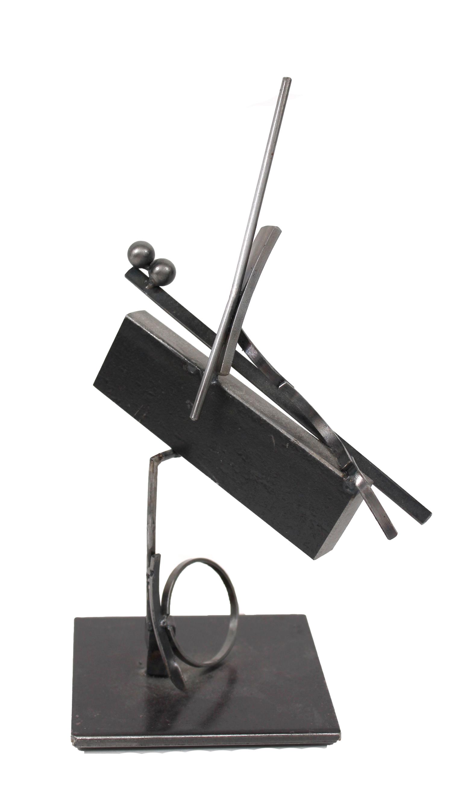 Fletcher Benton, Welded Metal Maquette: (American, 1931-2019) 2006, signed and dated on base, with later label "FB301" 8-1/2"h x 3-1/2"w x 3-1/2"d Provenance: Property from the Estates of David and Laura Finn, Westchester County, NY