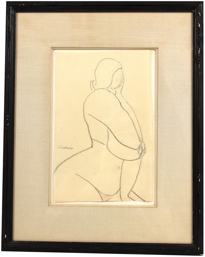Gaston Lachaise, Drawing, "Woman": (French, 1882-1935) pencil on paper, signed center left Overall: 15-3/4"h x 12-1/2"w Sight: 9-1/2"h x 6"w Provenance: Salander-O'Reilly Gallery Inc., New York; Property from the Estates of David and L