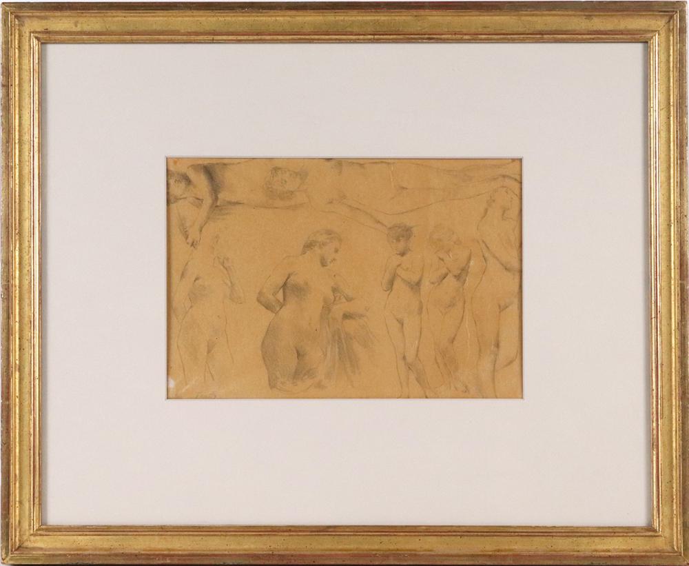 Henri Fantin-Latour, Lithograph, "Etude de nus": (French, 1836-1904) lithograph on onion skin paper Overall: 15-1/4"h x 18-7/8"w Sight: 6-1/2"h x 9-3/4"w Provenance: JPL Fine Arts, London; Property from the Estates of David and Laura Finn, Westchest