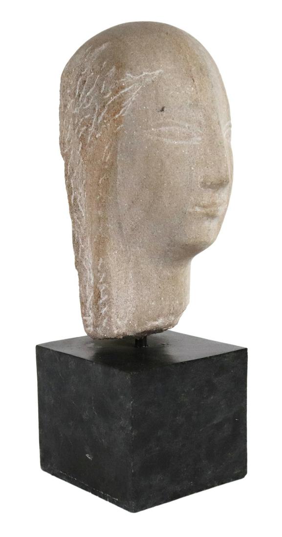 Lorrie Goulet, Carved Stone Bust (1 of 9)