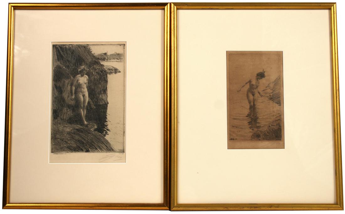 Two Anders Zorn Etchings (1 of 9)