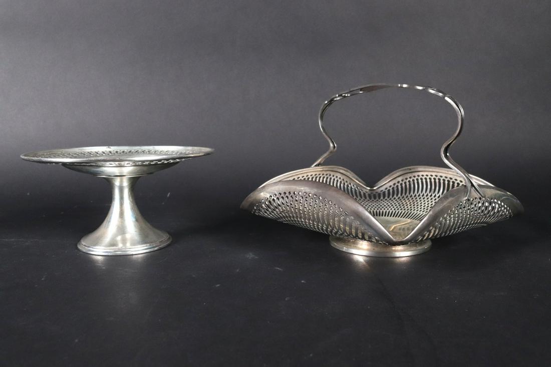 Whiting Sterling Silver Square Reticulated Basket (1 of 9)