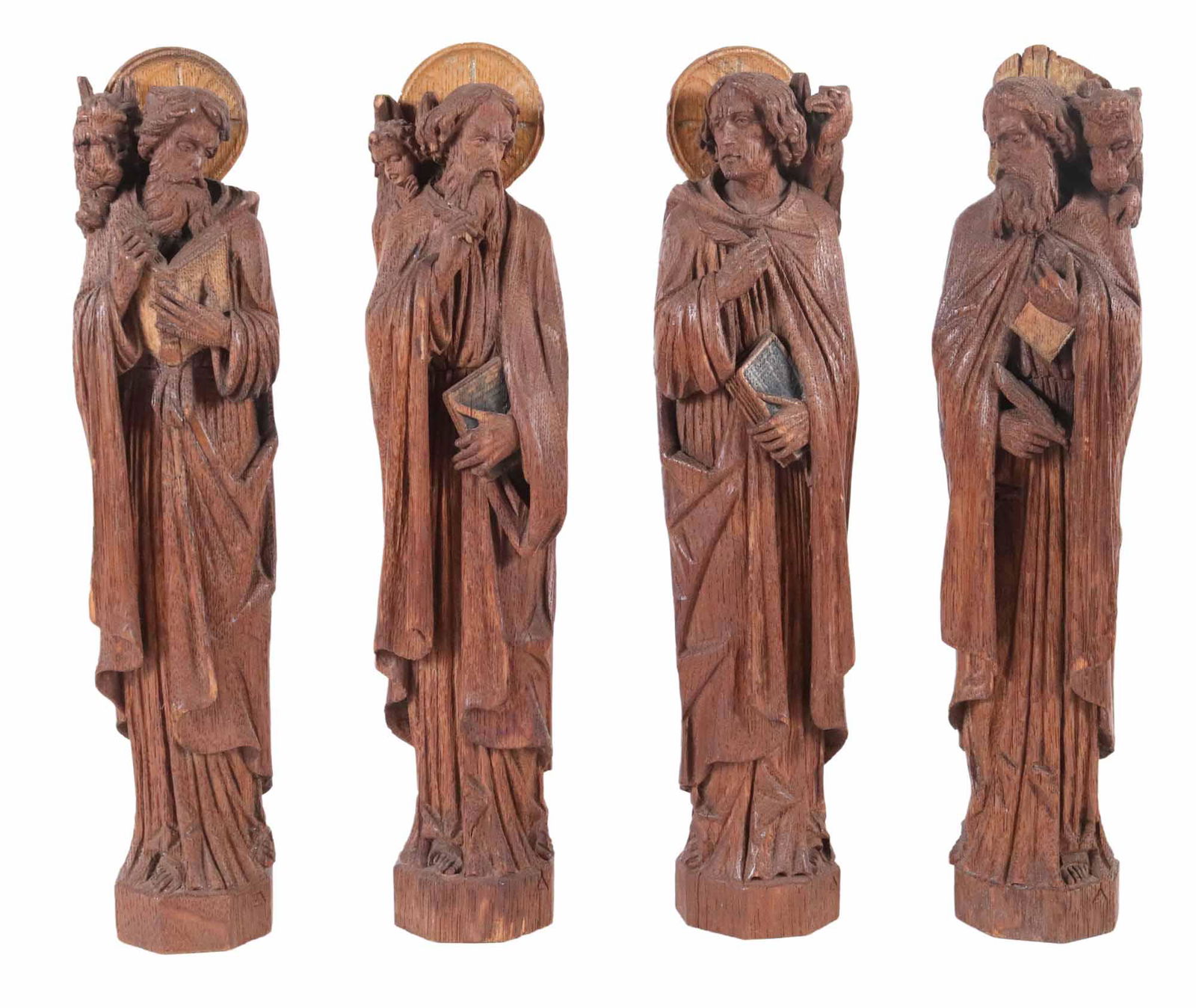 Four Carved Wood Sculptures of the Evangelists (1 of 12)