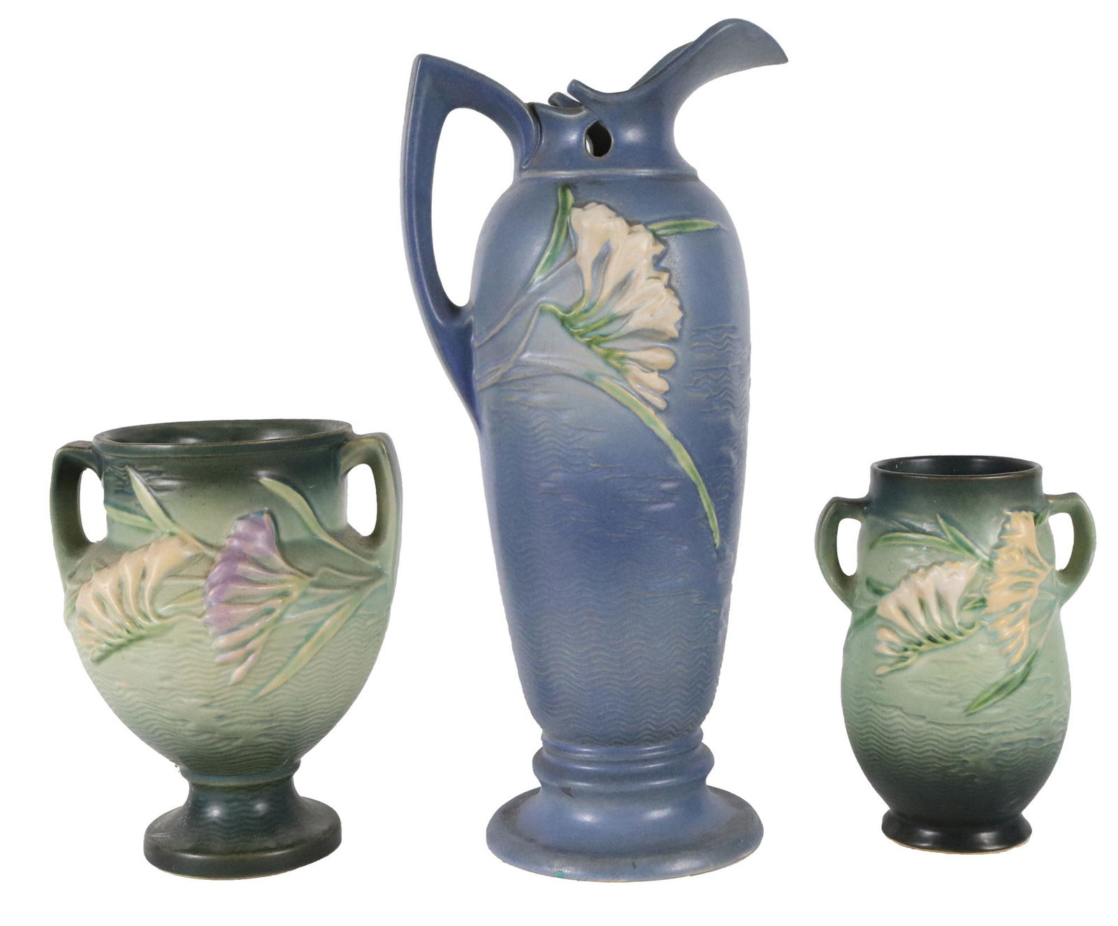 Three Roseville Freesia Ceramic Vessels (1 of 16)