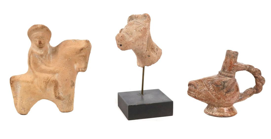 Three Pre-Columbian Pottery Small Figurals (1 of 10)