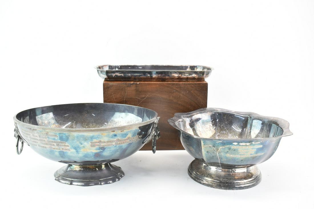 Silver Plated Oval Footed Trophy Bowl (1 of 11)